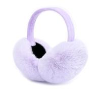 LCXSHYE Orejeras de invierno de piel sintética cálidas, lindas orejeras plegables para exteriores, para mujeres y niñas (morado claro)
