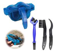 lcyen Cepillo de limpieza para cadenas de motocicleta, dispositivo de limpieza de cadenas con cepillos de limpieza, limpia la cadena de todos los lados y los libera de aceite y suciedad viejos