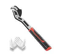 lcyen Llave ajustable multifunción, llave autoajustable de 6 pulgadas, llave ajustable pequeña, llave universal de construcción con un par de guantes para mantenimiento mecánico, bricolaje