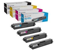LD© Compatible Brother tn431/tn433 Juego de 4 cartuchos de tóner HY - : tn433bk negro, tn433 C Cian, tn433 m Magenta, tn433y amarillo para hl-l8260cdw, hl-l8360cdw, hl-l9310cdw, mfc-l8610cdw, mfc-l9570cdw