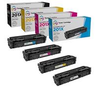 LD© Compatible reemplazos para HP 201 X Set de 4 cartuchos de tóner de alto rendimiento: 1 CF400 X negro, 1 CF401 X Cian, 1 CF402 X amarillo, y 1 CF403 X Magenta