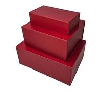 LD Packaging - Caja de regalo magnética rígida rectangular blanca de lujo, pequeña, mediana y grande, juego de 3, perfecta para regalos, día de la madre, cumpleaños, boda, dama de honor, padrino de