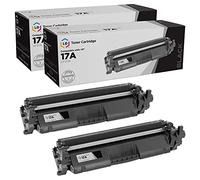 LD Products Cartucho de tóner de repuesto compatible para HP 17A CF217A (negro, 2 unidades)