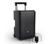 LD Systems ANNY 10 BPH B6 Altavoz móvil para megafonía Bluetooth de 10» con batería Recargable, Mezclador y 1 micrófono de Diadema (Incluye transmisor de transmisora)