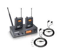 LD Systems MEI 1000 G2 BUNDLE - Sistema de monitoraje intraauditivo inalámbrico con 2 petacas y 2 auriculares intraauditivos