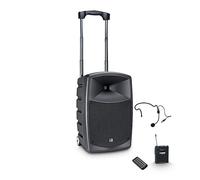 LD Systems ROADBUDDY 10 HS - Altavoz Bluetooth alimentado por batería, con mezclador y micro de diadema
