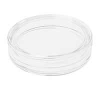 LDA Obtén una Funda para Caja de Almacenamiento para cápsulas de acrílico Transparente Redondo Transparente de 38,6 mm para Caja de Monedas de Plata con Caja Redonda de acrílico de 2 oz