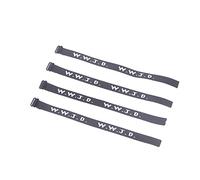 Ldabrye 4 Piezas Pulseras de Correas WWJD ¿Qué haría Jesús? Pulseras Tejidas Pulsera Religiosa Cristiana WWJD para recaudaciones de Fondos Pulseras de Correas Personalizadas