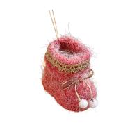 Ldabrye Adornos creativos de estilos de zapatos, decoración de botas de árbol de Navidad, instalación simple para interiores y exteriores, decoración de vacaciones, pequeño adorno alegre para botas