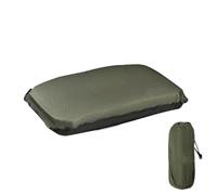 Ldabrye Almohada de asiento rellena de aire para viajes, centro de espuma de memoria, parte inferior de sujeción firme para mochileros, incidentes de viaje, transportable, inflable, almohada de