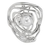 [Ldabrye] Anillo en espiral de perlas vintage para mujer anillo abierto ajustable
