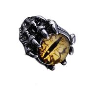 Ldabrye Anillos de festival, pata de lobo, demonios, forma de ojo, abertura, joyería única, estructura de aleación para fiestas y uso diario, tema oscuro, como se describe