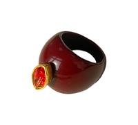 Ldabrye Anillos de resina geométrica de moda con circonitas coloridas para mujer, accesorio elegante, anillos de circonita colorida, One Size, como se describe, como se describe