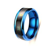 Ldabrye Anillos inteligentes de acero inoxidable sensibles a la temperatura para parejas y amantes de la salud, joyería impermeable, regalo de boda, accesorios de moda modernos, One Size, como se