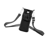 Ldabrye Bolsa para botella de agua con correa ajustable y bolsillo de almacenamiento, soporte para vasos de agua para senderismo y camping, Black