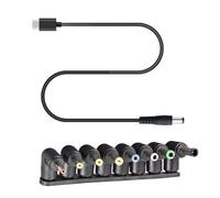 Ldabrye Cable convertidor USB a DC5521 de 5,5 x 2,1 mm, incluye 8 conectores para electrodomésticos y dispositivos electrónicos portátiles intercambiables