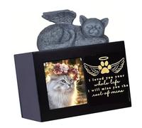 Ldabrye Caja de resinas para cenizas de mascotas, gatos y mascotas, personalizable, recuerdo de recuerdos, caja funeraria para propietarios en duelo, decoración conmemorativa de sala de estar