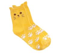 Ldabrye Calcetines de algodón con orejas de gato 3D para mujeres y adolescentes, estudiantes preparados, patas, calcetines de tubo medio, calcetines de regalo con estampado de animales, a, Talla única
