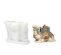 Ldabrye Charm Camels House Silicona para Fabricación Artística y Decoración de Resina Celebración Decoración