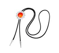 [Ldabrye] Clásico Sol Piedra Boroti Western Cordón Trenzado Corbata Joyería Colgante Collar Cadena Ajustable Camisa Collar