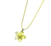 Ldabrye Collar con dije de flor luminiscente de color con efecto de transición de polímero transparente, joyería de regalo de color de transición, One Size, como se describe, como se describe