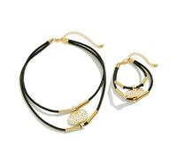 [Ldabrye] Collar y conjunto de joyería geométrica de múltiples capas hecha a mano para mujeres accesorios de moda