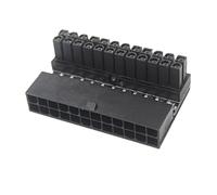 Ldabrye Conector de alimentación ATX24Pin en ángulo recto Adaptador de cambio de género para una gestión eficiente de cables de PC y extensión de alimentación de placas base de refrigeración