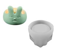 Ldabrye Conejos de Pascua de silicona flexible, diseños desmoldados, materiales de grado alimenticio para jabón, chocolate, manualidades, molde de silicona para Pascua, fácil manualidades