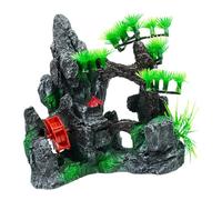 Ldabrye Decoración artificial para acuarios, terrarios, camarones, hierba, resinas verdes, adornos de paisaje para acuarios