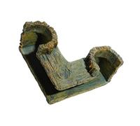 Ldabrye Decoración de acuarios, refugio, esquina, cueva, resina, escondite, túnel, para peces pequeños y camarones, peceras de paisaje, peceras de paisaje