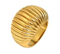 Ldabrye Delicados anillos de rayas de pan grueso, listos para fiestas, chapados en oro o plata, joyería en un estilo simple de pan grueso, joyería en tono dorado y plateado, A, como se describe, como