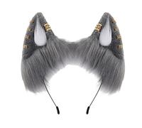 Ldabrye Diadema de perro con decoración de orejas para adultos, punk, cosplay, accesorios para el cabello para mujeres y niñas