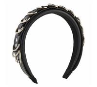 Ldabrye Diadema de piel sintética, diadema gótica con hebilla, diadema punk, accesorios para el cabello para mujeres y niñas
