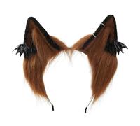 Ldabrye Diadema estilo punk, anime, orejas de lobo, diadema de felpa para cosplay, disfraz de Halloween, fiesta, tocado para mujer, diadema de cómics, accesorios para el cabello para mujeres y niñas