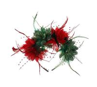 Ldabrye Diadema punk, con forma de flor, duradera, con plumas, para mujeres, accesorios para el cabello para mujeres y niñas