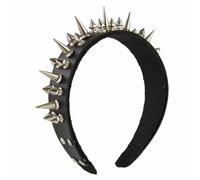 Ldabrye Diadema punk, diadema con remaches, diadema con pinchos, tiaras góticas, diadema de rock, diadema para hombres, accesorios para el cabello para mujeres y niñas