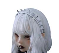 Ldabrye Diadema punk, remache de poliuretano, con pinchos, aro gótico, rock, para cosplay, unisex, accesorio para la cabeza con pinchos de rock, accesorios para el cabello para mujeres y niñas