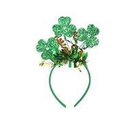 Ldabrye Diadema temática de festival para todas las edades, diadema con lentejuelas brillantes, diadema de trébol para celebración del Día Nacional irlandés, accesorios para el cabello para mujeres y