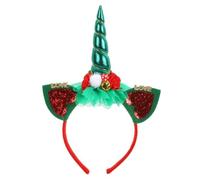 Ldabrye Diademas de Navidad, decoraciones de Navidad, decoración de Navidad, aros de lentejuelas festivas, unicornios, cuerno, diadema para fiestas, fiestas, Navidad, diademas para niños, mujeres y