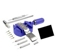 Ldabrye Dispositivo profesional de desenganche de correa para reparación de eslabones y pines, kit de reparación profesional de relojes, azul, 12PCS