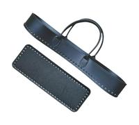 Ldabrye Elegante bolsa de piel sintética trenzada artesanal con costuras hechas a mano para mujer, uso diario, planificador de piel sintética suave, Black