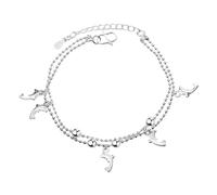 [Ldabrye] Elegante chapado en plata con diseño minimalista coreano y acentos colgantes divertidos para mujeres a la moda