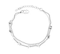 [Ldabrye] Elegante chapado en plata con diseño minimalista coreano y acentos colgantes divertidos para mujeres a la moda