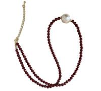 [Ldabrye] Elegante cuentas de ágata amor corazón colgante collar con cuentas de agua cadena de plata traje de mujer de moda para mujer