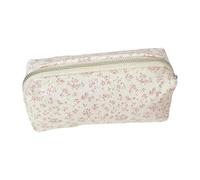 Ldabrye Estuche para lápices de gran capacidad, bolsa de maquillaje, estuche para bolígrafos estéticos, suministros de regreso a clases, arcos de maquillaje, gran capacidad, Fresa floral