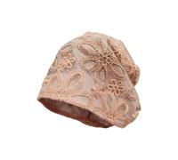 Ldabrye Gorro de ganchillo con diseño de calavera de flores para primavera y otoño, transpirable, cómodo, de poliéster, para mujeres y niñas, sombrero holgado de moda, a, Talla única