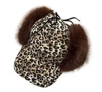 Ldabrye Gorro de trampero cálido con forro de felpa suave para las orejas, gorro grueso sin ala para clima frío, actividades al aire libre, sombrero de trampa esencial, caqui, Talla única