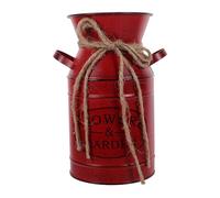 Ldabrye Jarrones de flores de lata de leche antiguos, decoración de granja, jarra de almacenamiento de hierro galvanizado desgastado para hogares, cocina, baño, jarras de almacenamiento de latas de