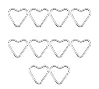 Ldabrye Juego de 10 llaveros de metal con diseño de corazón para aventura al aire libre y organización de soporte, accesorio deportivo al aire libre, One Size, como se describe, como se describe