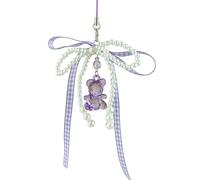 Ldabrye Llavero de oso de cinta, diseño ligero, accesorio de cordón para teléfono para llevar todos los días, llavero para niñas y mujeres, Morado (, Door buckle